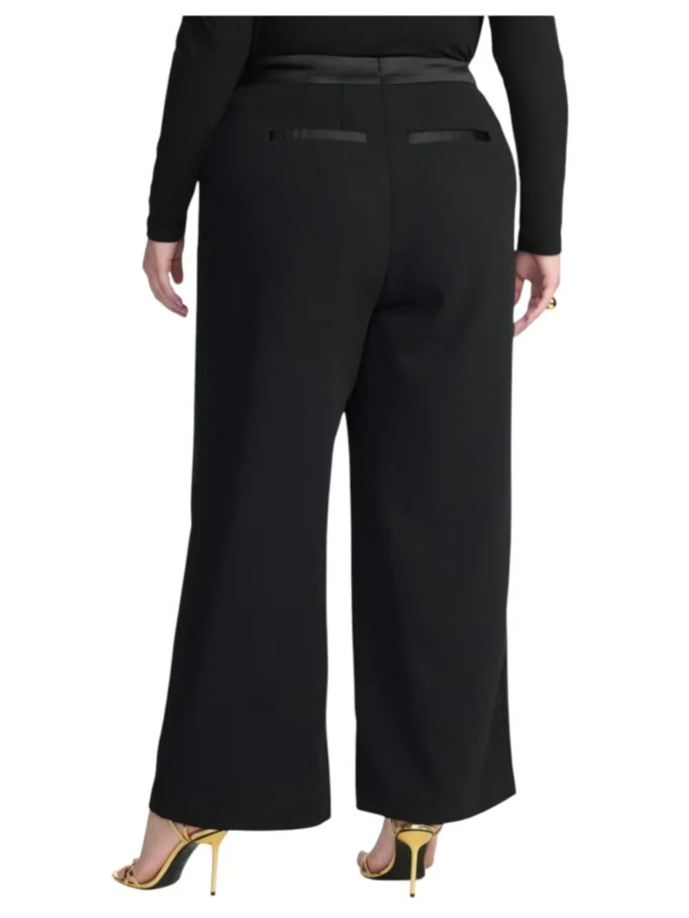 Eloquii X Kate Spade New York Tailored‎ Wide Leg Black Trouser Women's Size 16